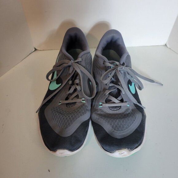 Nike Flex Trainer 6 Womens Running Shoes Gray/Turquoise Size 8 - Picture 1 of 12